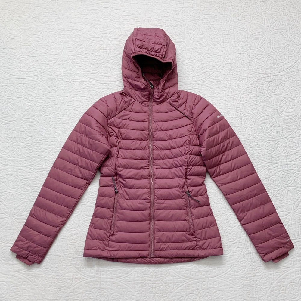 Columbia Women's White Out II Omniheat Hooded Puffer Jacket,‎ Mauve